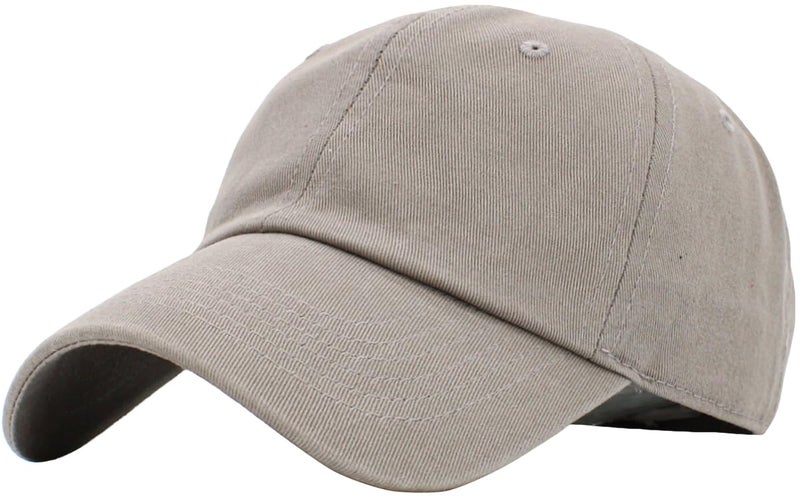 KBETHOS KB-LOW LGY Classic Cotton Dad Hat Adjustable Plain Cap. Polo Style Low Profile (Unstructured) (Classic) Light Gray Adjustable - Image 1